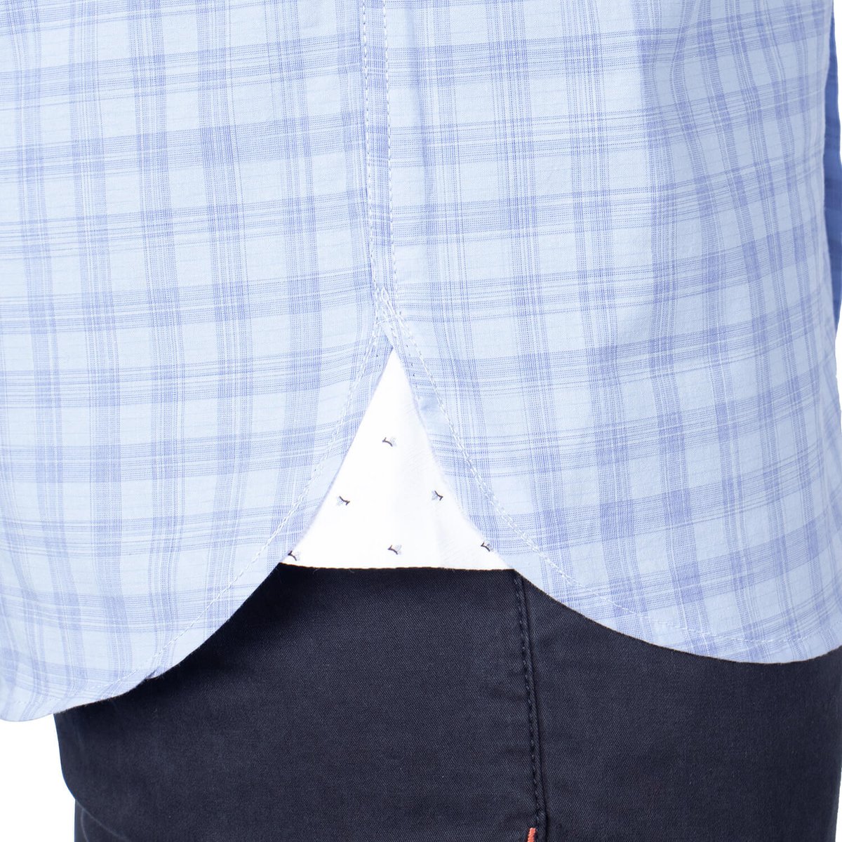 Chemise à carreaux FANTAISIE ciel, SHILTON