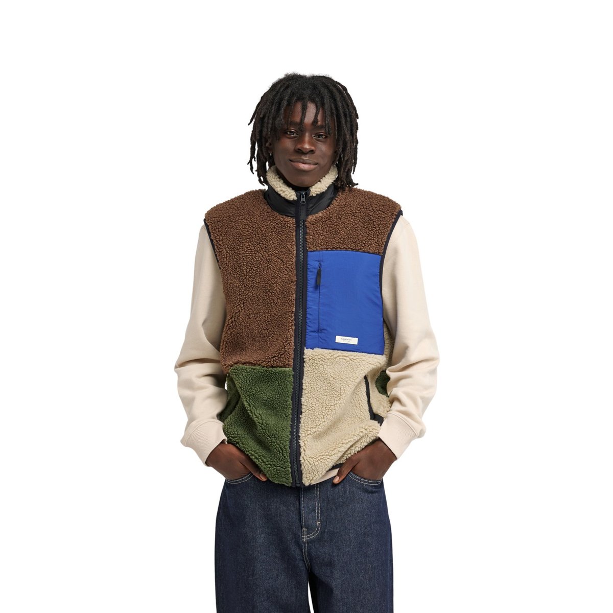 Veste sans manches en sherpa LAKE SHERPA multi multi, ELEMENT