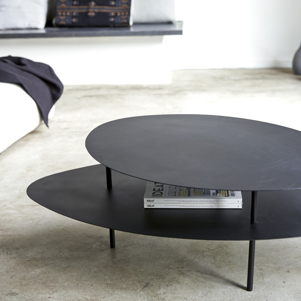 Table basse en Métal, JUDITH noir, TIKAMOON