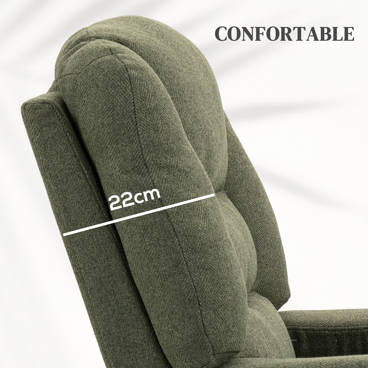 Fauteuil releveur multifonctionnel Lin vert, HOMCOM