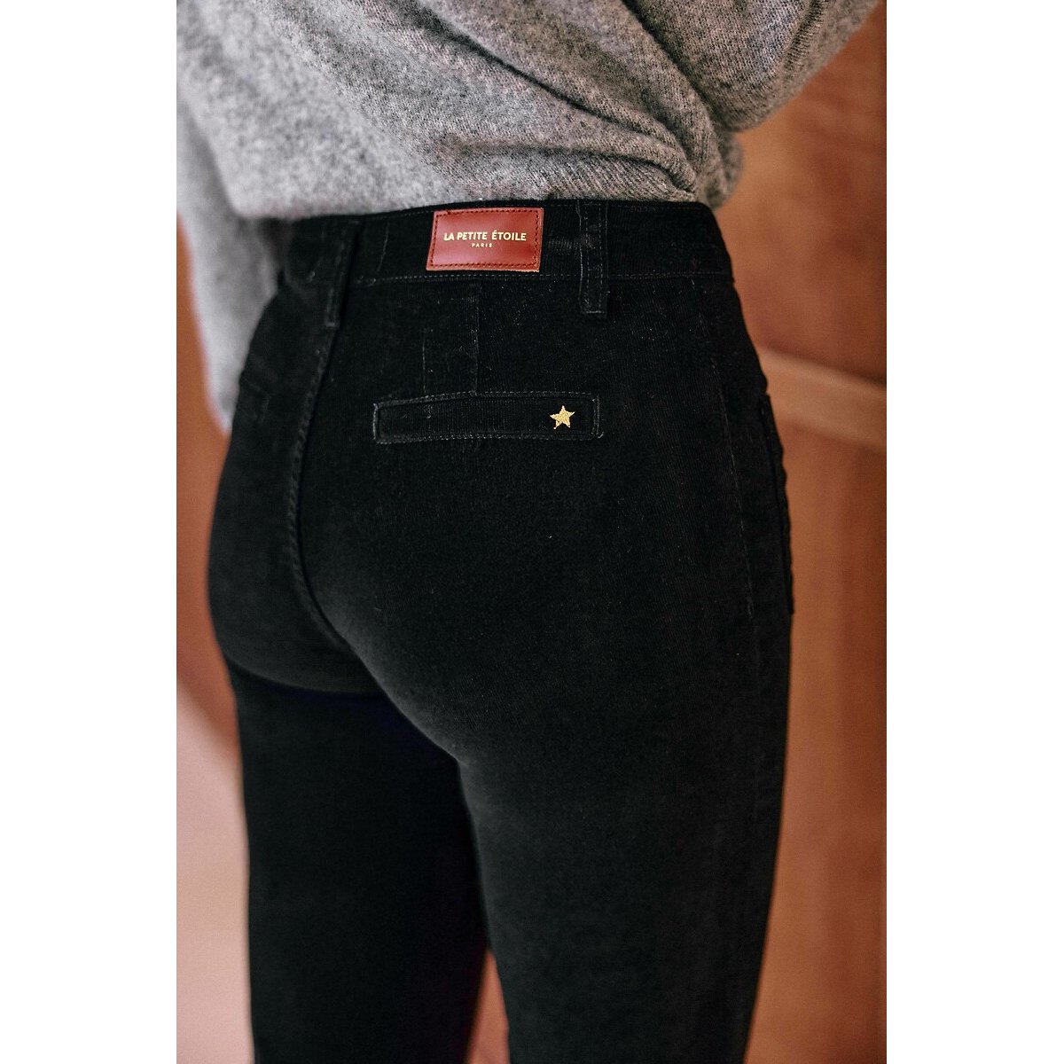 Pantalon flare en velours, SONNY noir, LA PETITE ETOILE