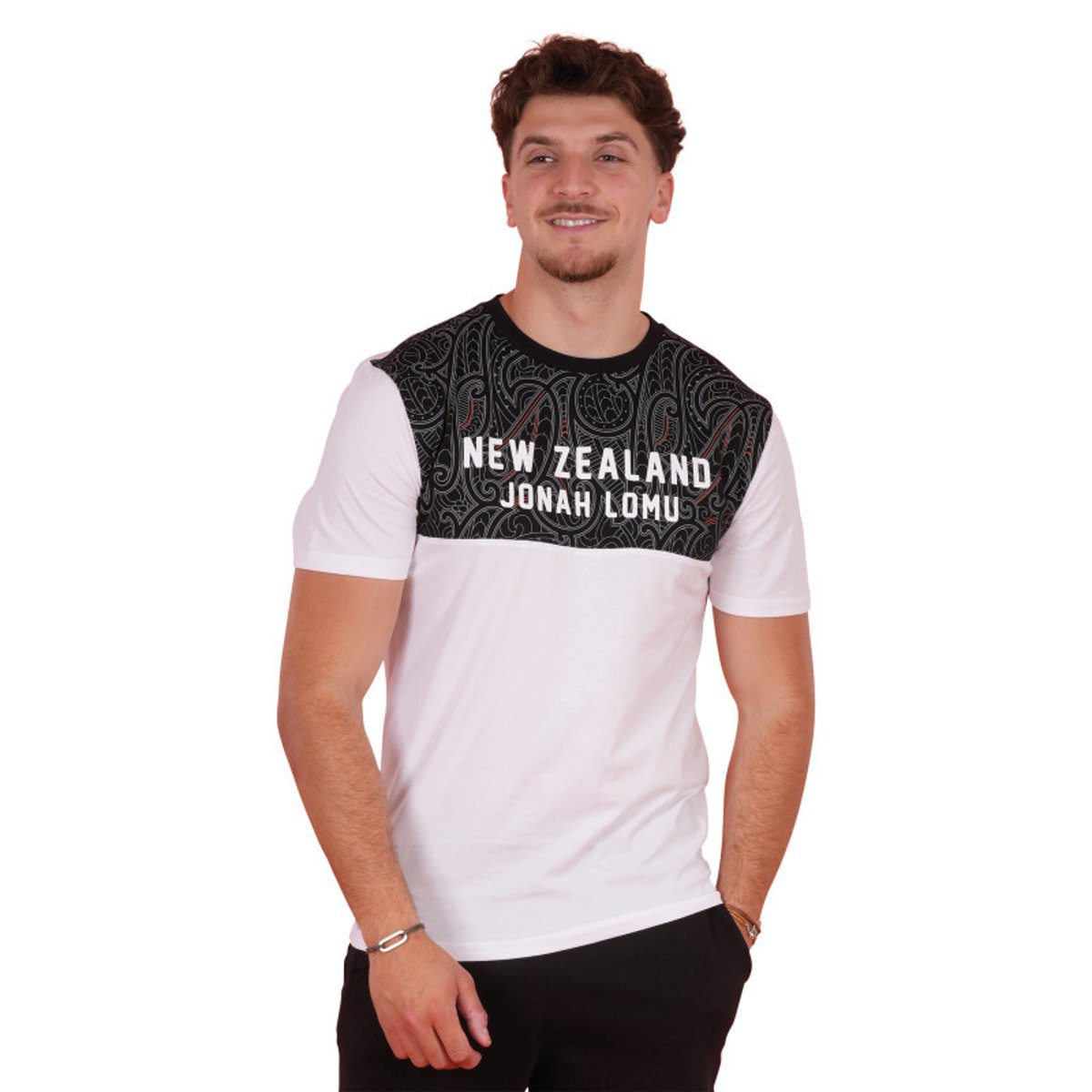 T-shirt en coton blanc uni pourvu d'un col rond et d'une coupe droite blanc, RUCKFIELD