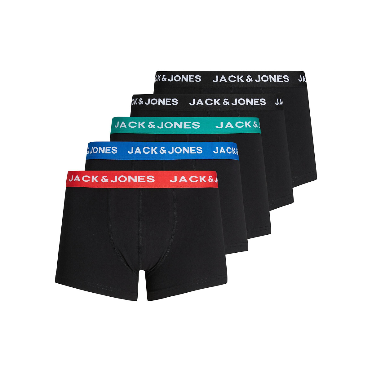 Lot de 5 boxers unis Jachuey noir, JACK & JONES