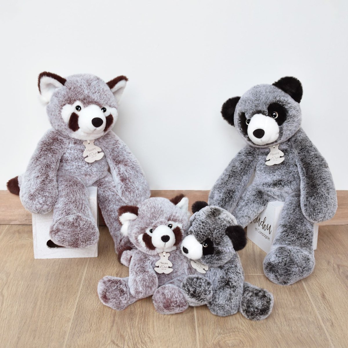 Peluche Sweety Mousse Panda Roux 25 Cm gris, HISTOIRE D'OURS