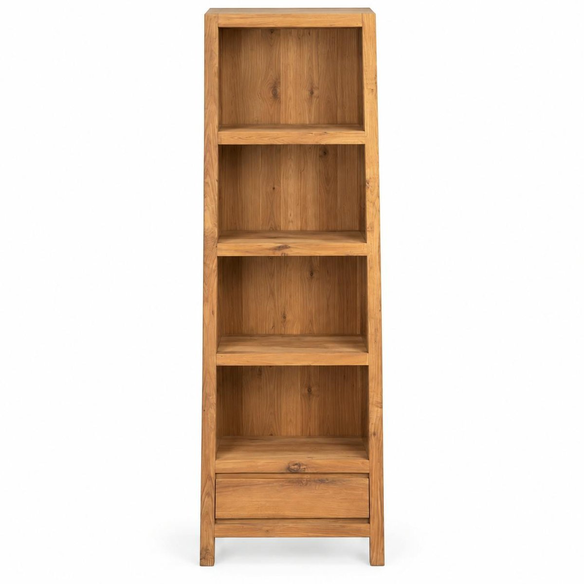 Bibliothèque étagère style campagne chêne massif FJORD bois naturel, PIER IMPORT