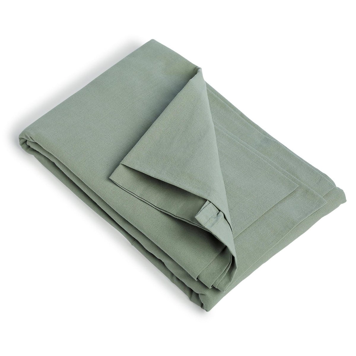 Drap housse coton lavé LUNA vert céladon, FEBRONIE