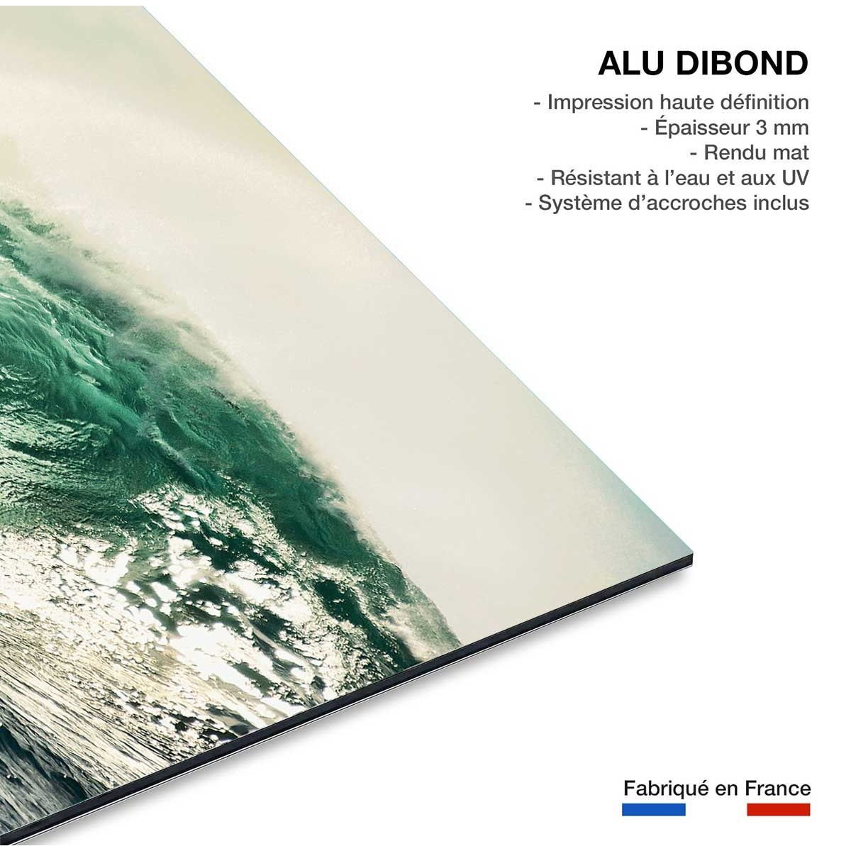 Tableau surf tube en bodyboard tableau alu dibond, HEXOA