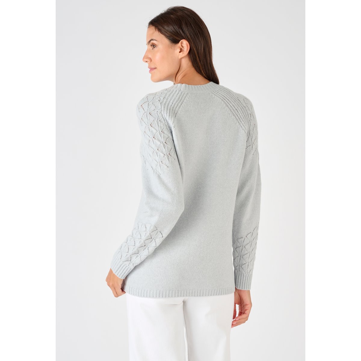 Pull maille fantaisie gris, DAMART
