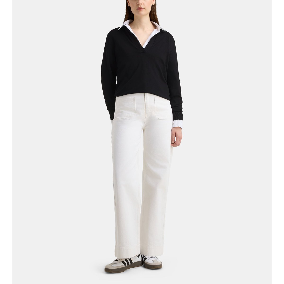 Pull droit nya polo noir, GALERIES LAFAYETTE