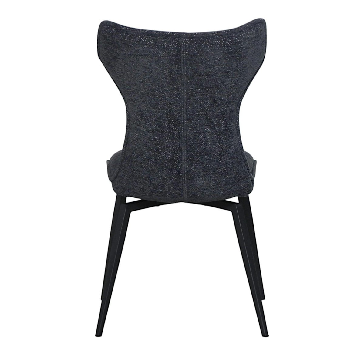 Chaise anthracite pivotante en velours avec passepoil (lot de 2) LOMBARDIE anthracite, PIER IMPORT