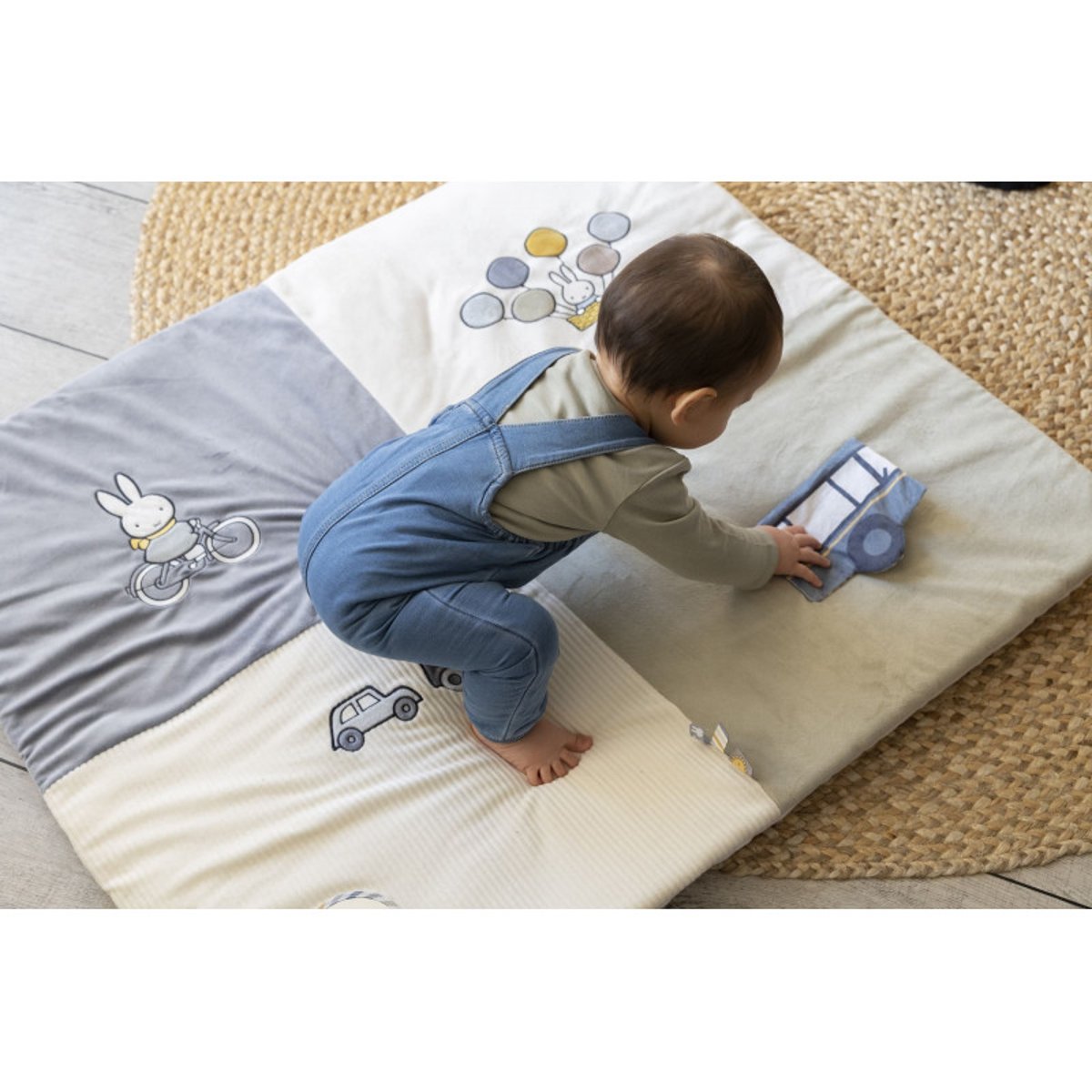 Tapis de jeux pour parc - Miffy - Fluffy Bleu-Vert bleu et vert, MIFFY
