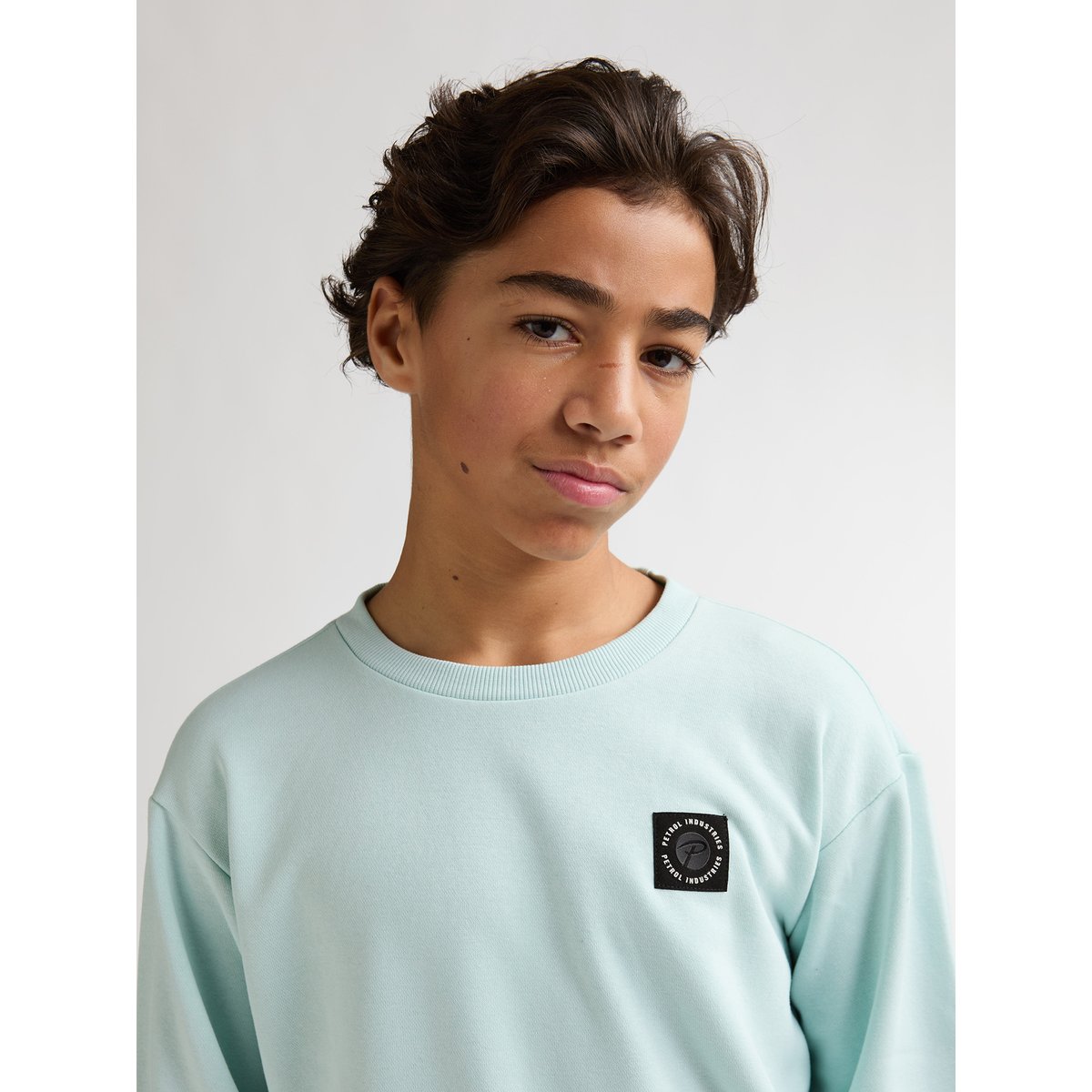 Sweat  col rond Coyote vert cool mint, PETROL INDUSTRIES