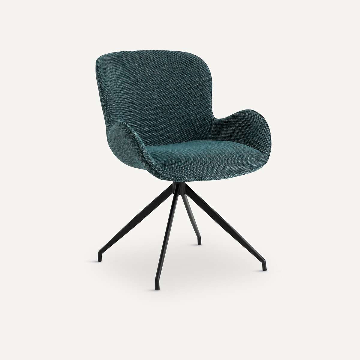 Fauteuil de table pivotant Asyar bleu paon, AM.PM