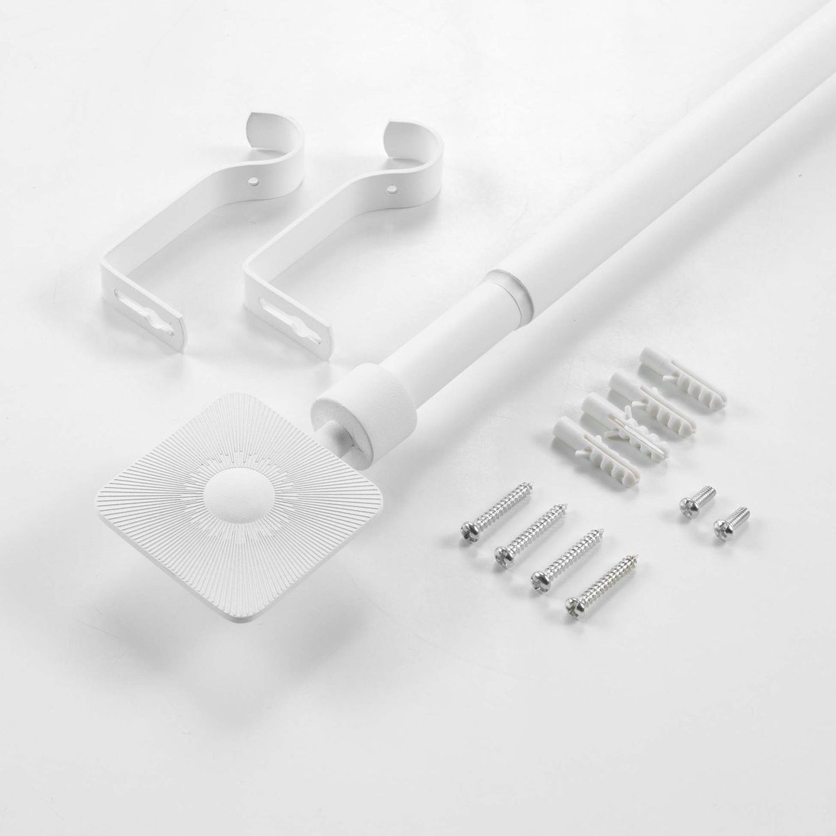 Kit de tringle à rideaux extensible SARITA blanc, TOILINUX