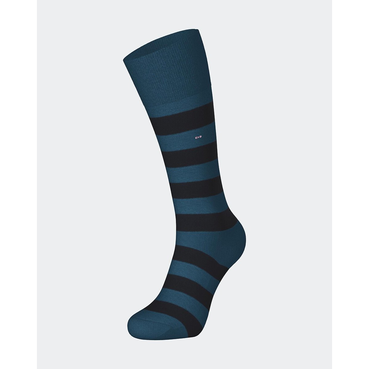 Lot de 3 paires de chaussettes hautes, motifs rayures bleu marine + bleu, EDEN PARK