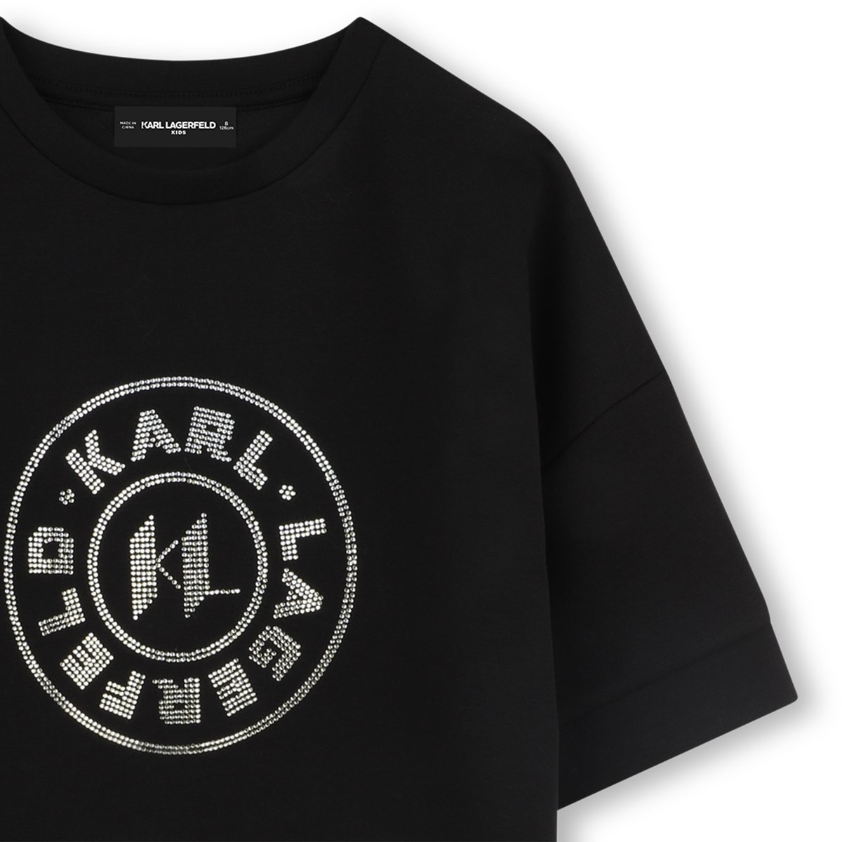 Robe à manches courtes black, KARL LAGERFELD KIDS