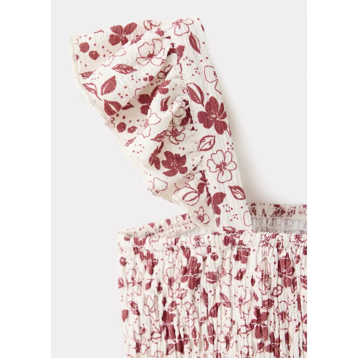 Top imprimé floral grenat, MANGO KIDS