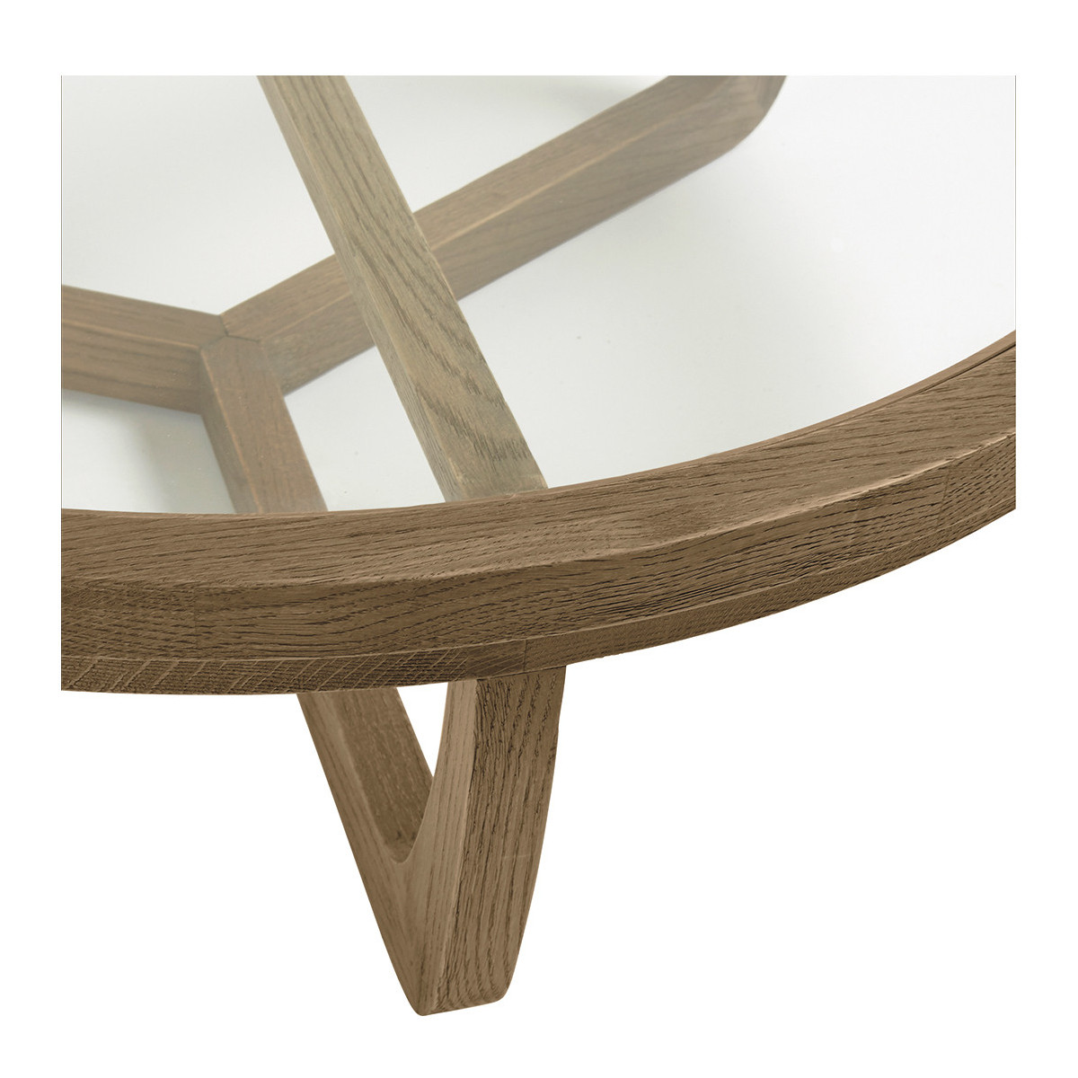 Table basse en chêne beige, BLANC D’IVOIRE