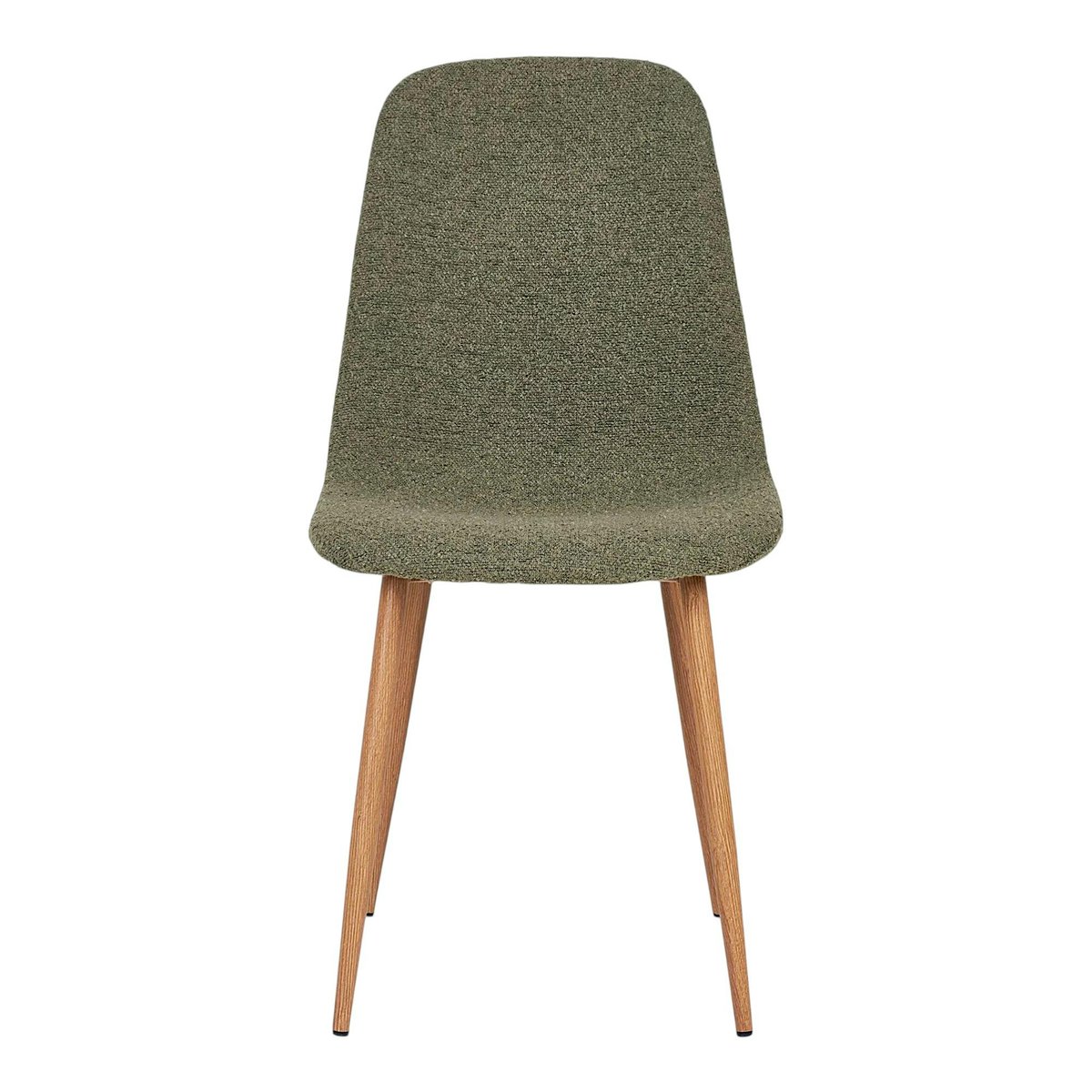 Ensemble table et chaises vertes bouclettes (lot de 9 pièces) AMSTERDAM bois naturel, PIER IMPORT