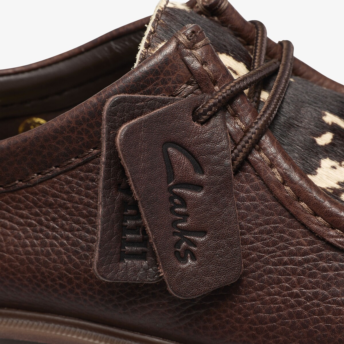 Derby in pelle, CLEYHILL SEAM marrone scuro, CLARKS