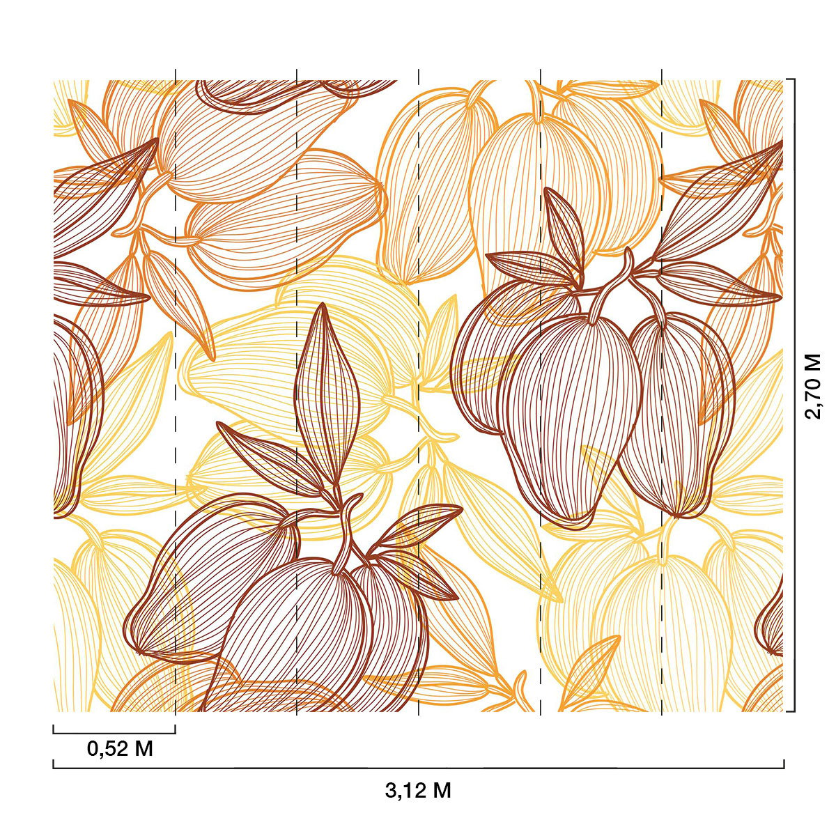 Papier peint fleurs louise intissé, HEXOA