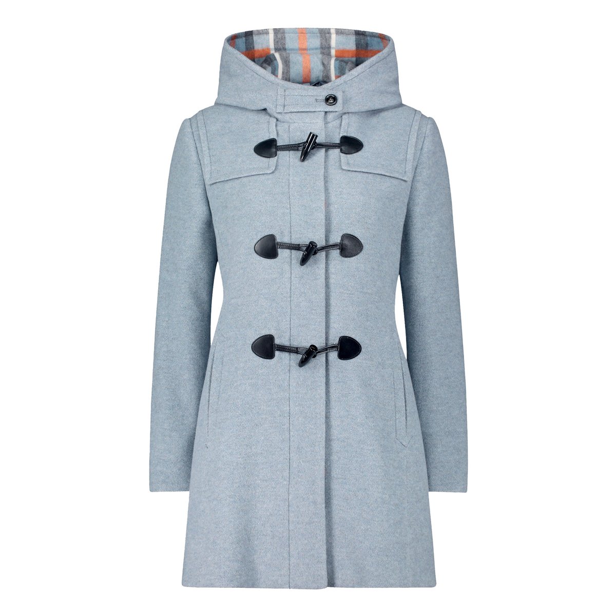 Duffle-coat à capuche bright blue melange, GIL BRET