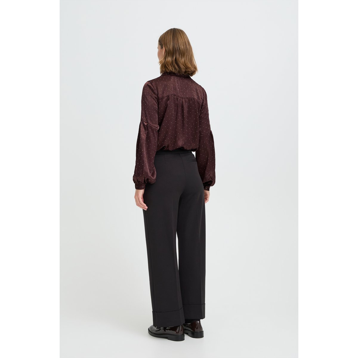 Chemise à manches longues marron fudge, B.YOUNG