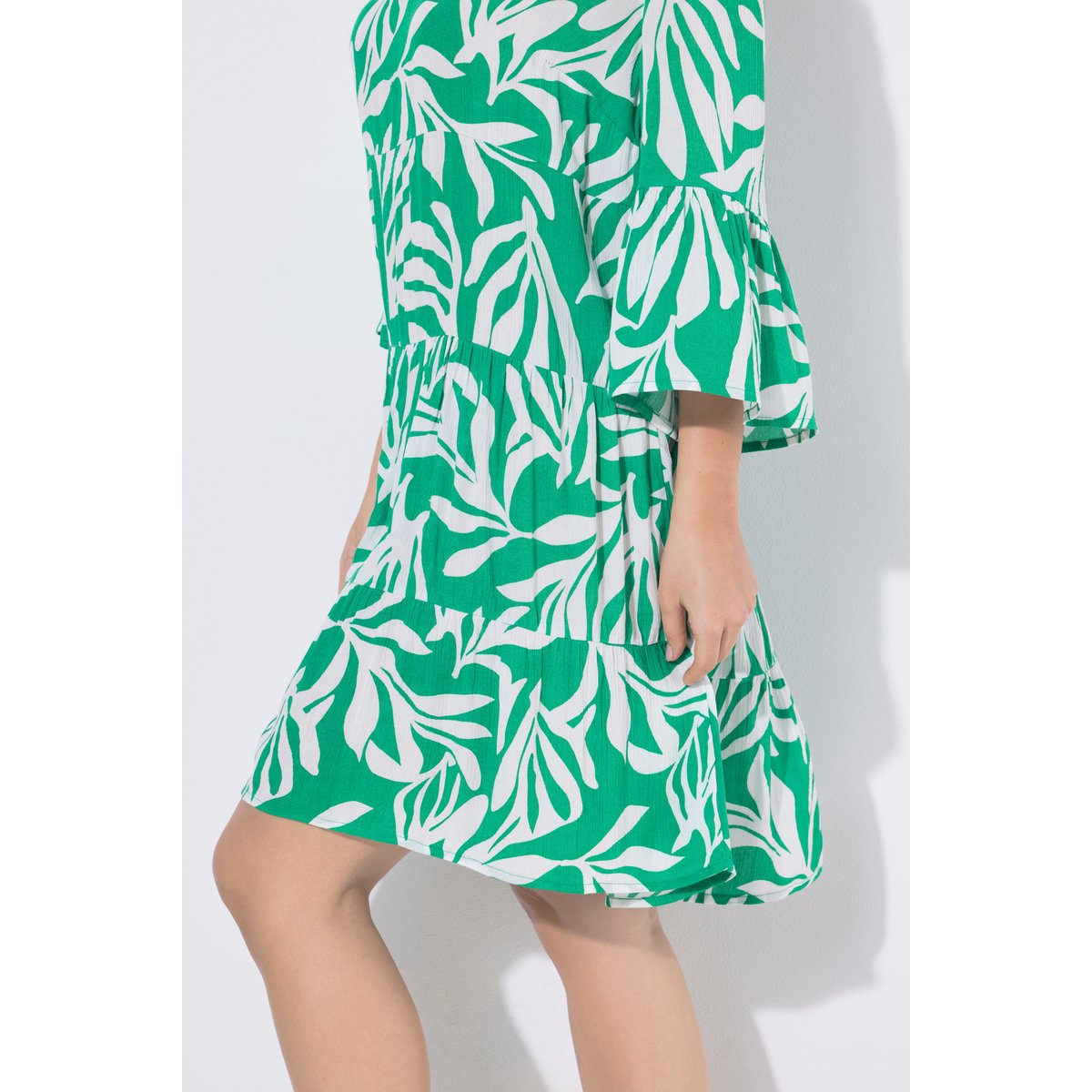 Robe midi, coupe évasée vert d’été, ULLA POPKEN