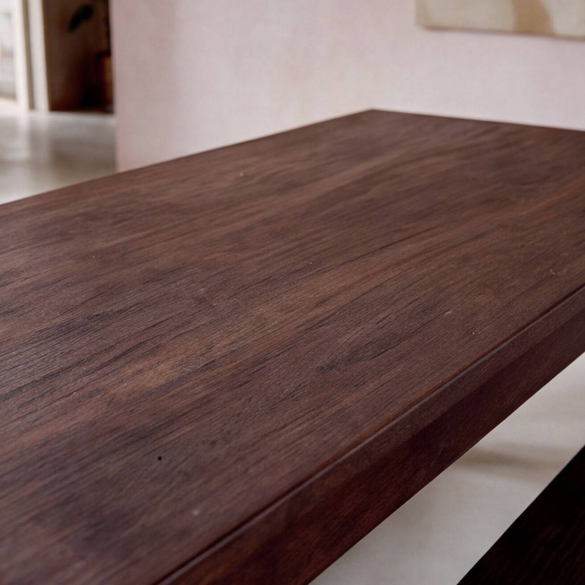 Table à manger en bois recyclé INDRA bois foncé, MADE IN MEUBLES