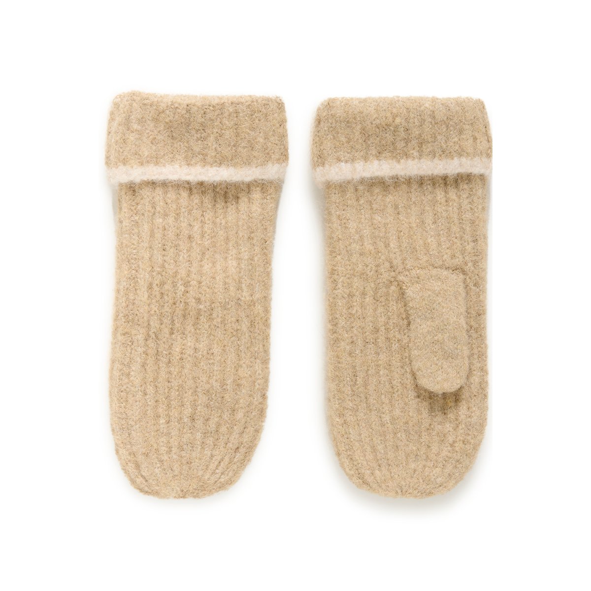 Gloves beige/blanc rayures sandmelange/chalk stripe, KAFFE