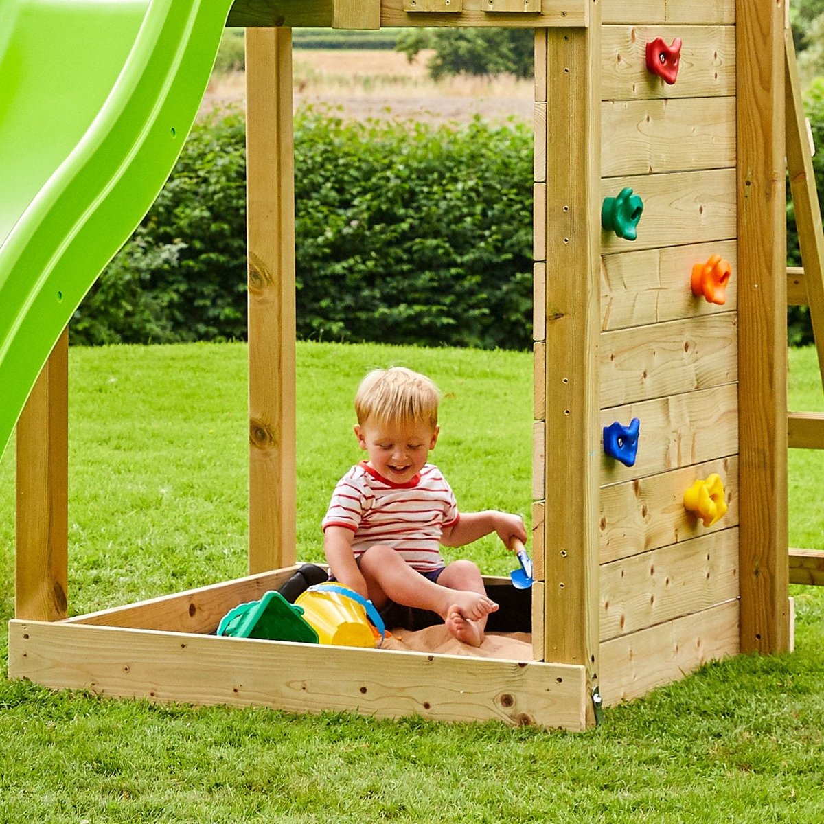 Aire de jeux pont de singe TAMARIN marron - bleu - vert, TP TOYS