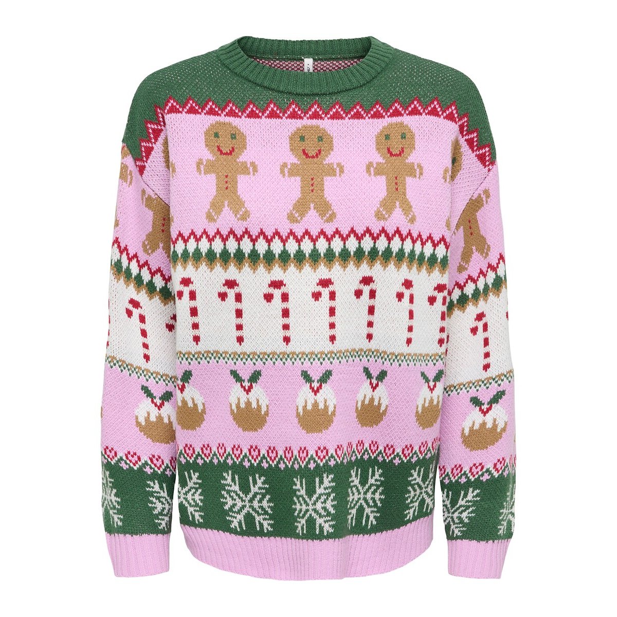 Pull de Noël imprimé multicolore, ONLY