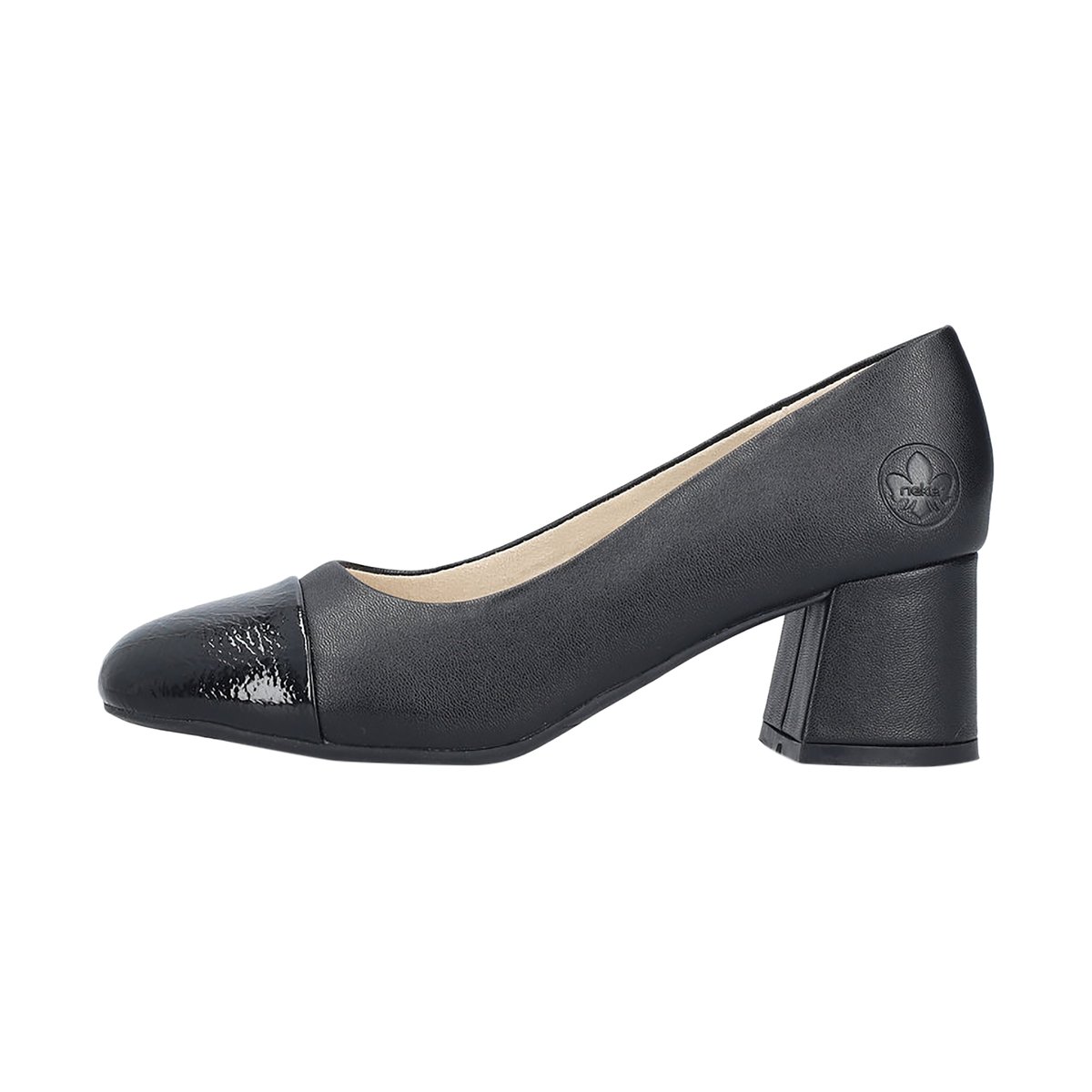 Ballerine Talon à Enfiler Estonia noir, RIEKER