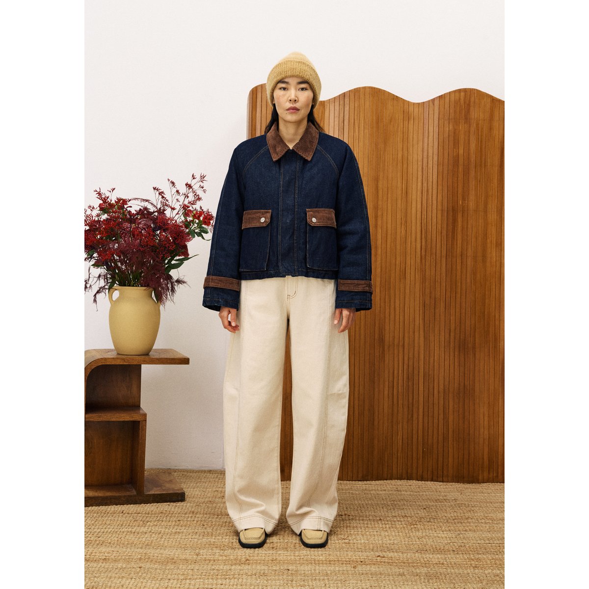 Veste en coton ZOLA bleu nuit, FRNCH