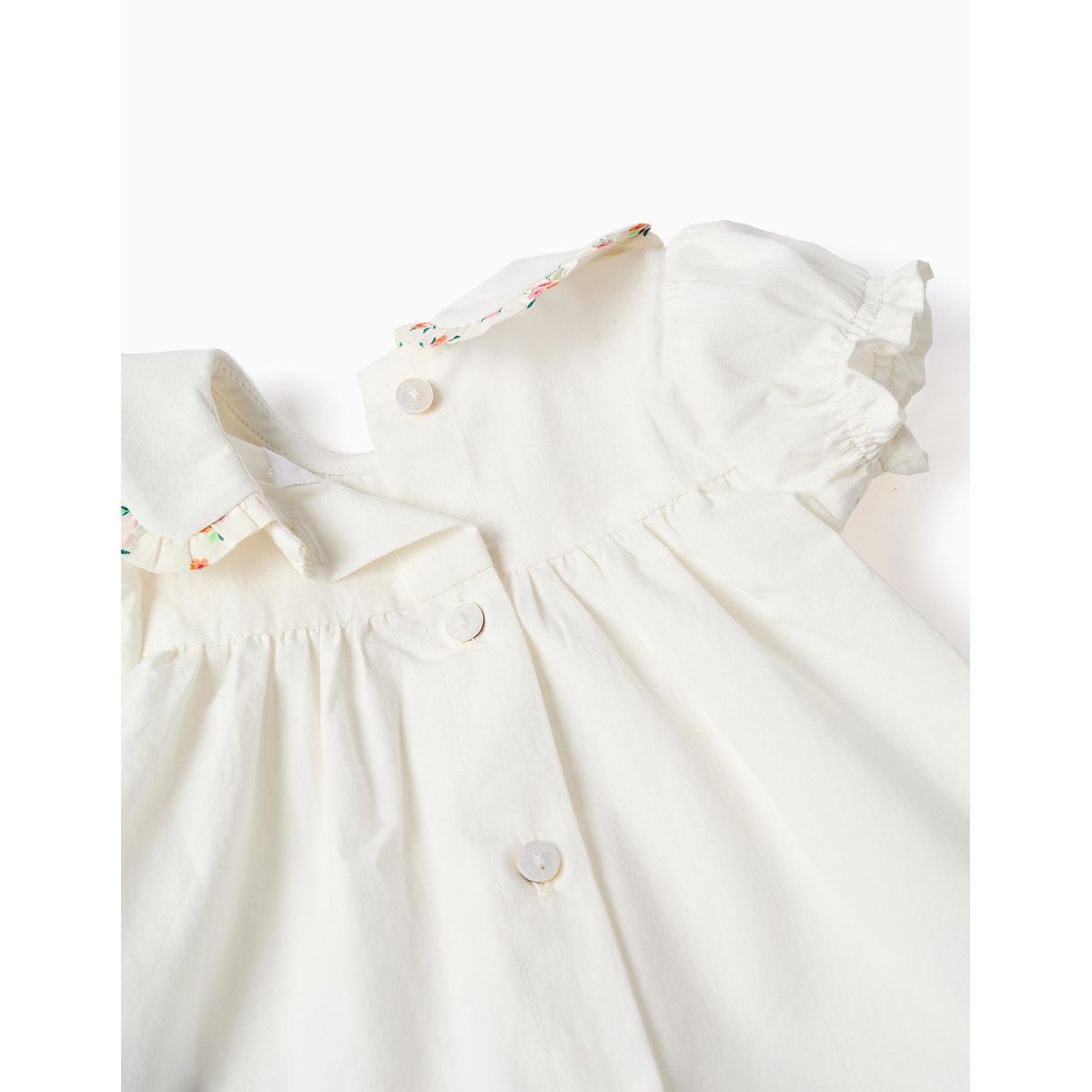 Blouse et bloomer en coton avec volants beige clair, ZIPPY