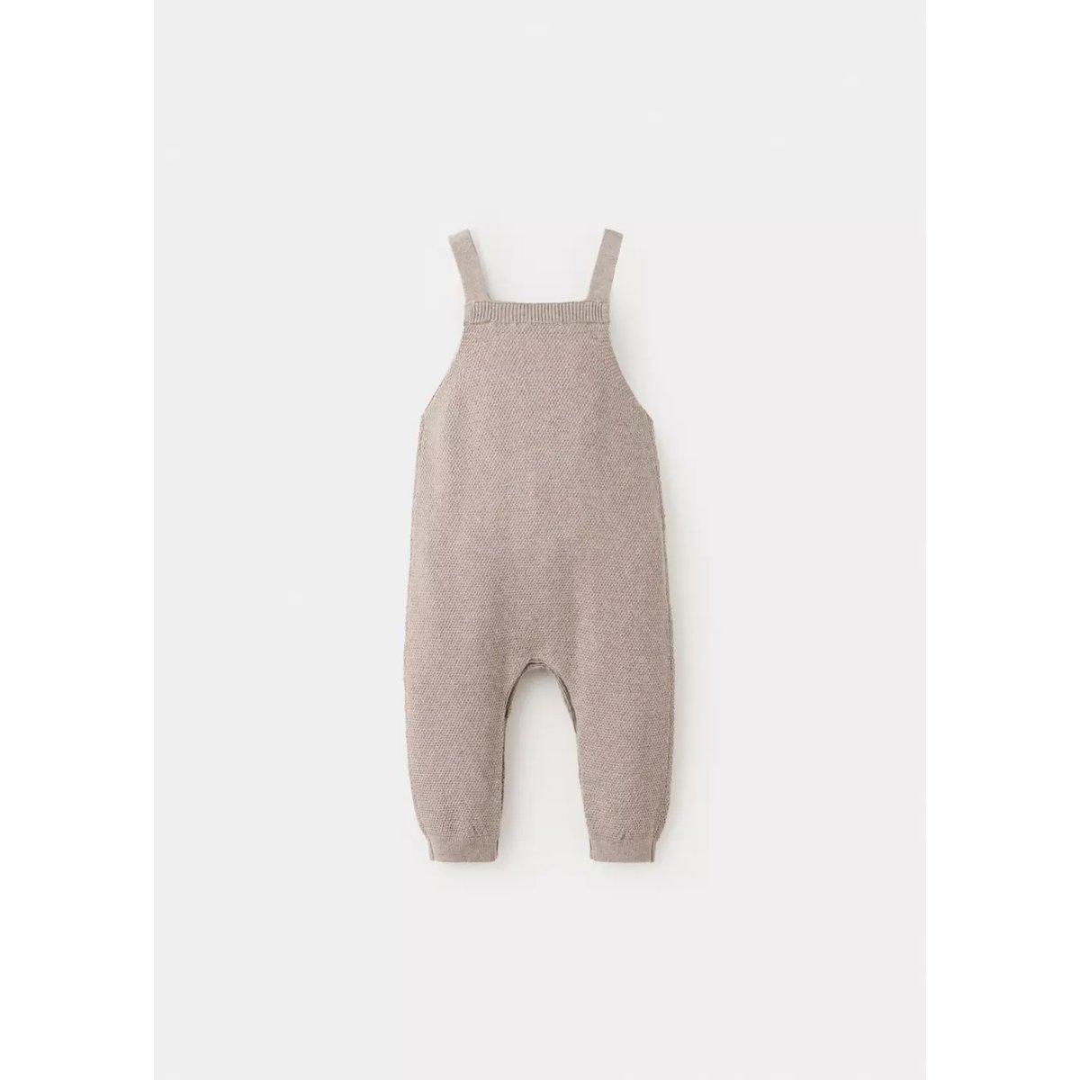 Salopette longue maille marron moyen, MANGO BABY