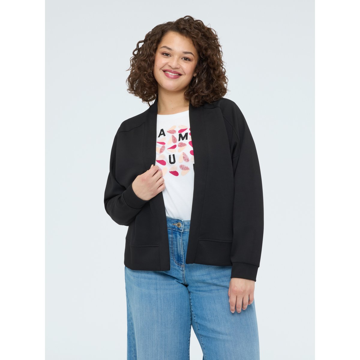 Sweat ouvert noir, FIORELLA RUBINO