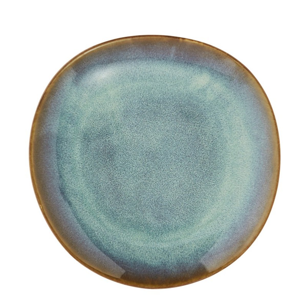 Petite assiette grès artisanal vert, MADAM STOLTZ