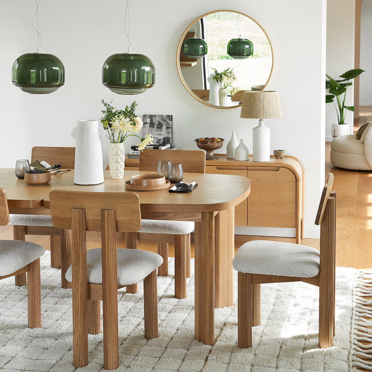 Chaise chêne et bouclette, Desna naturel, LA REDOUTE INTERIEURS