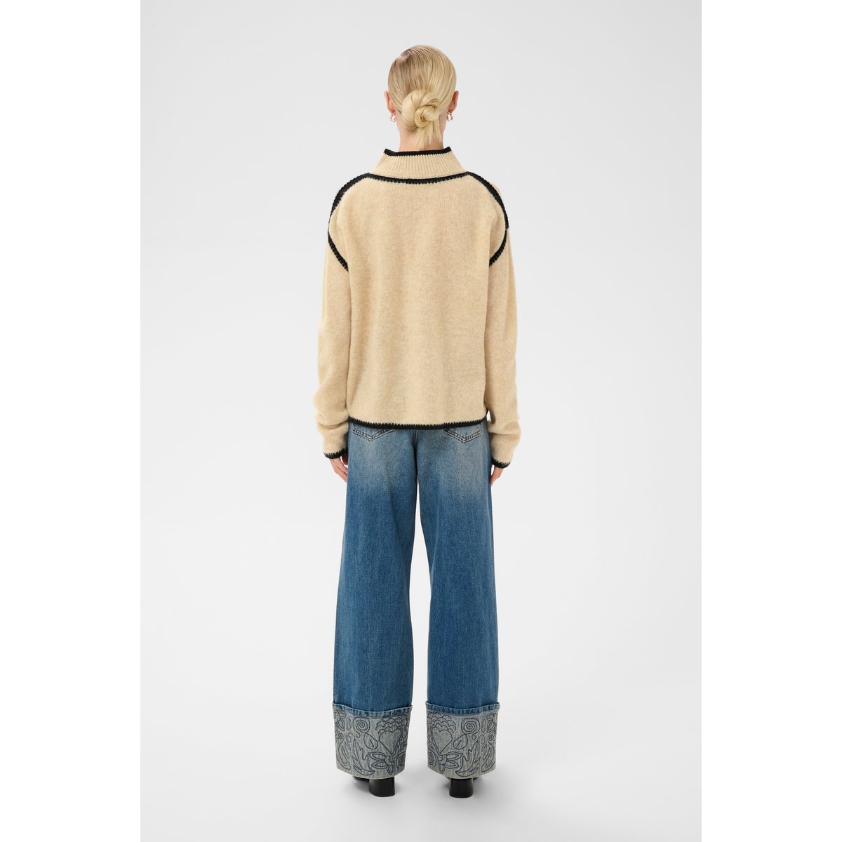 Pullover tricoté beige whitecap melange, CULTURE