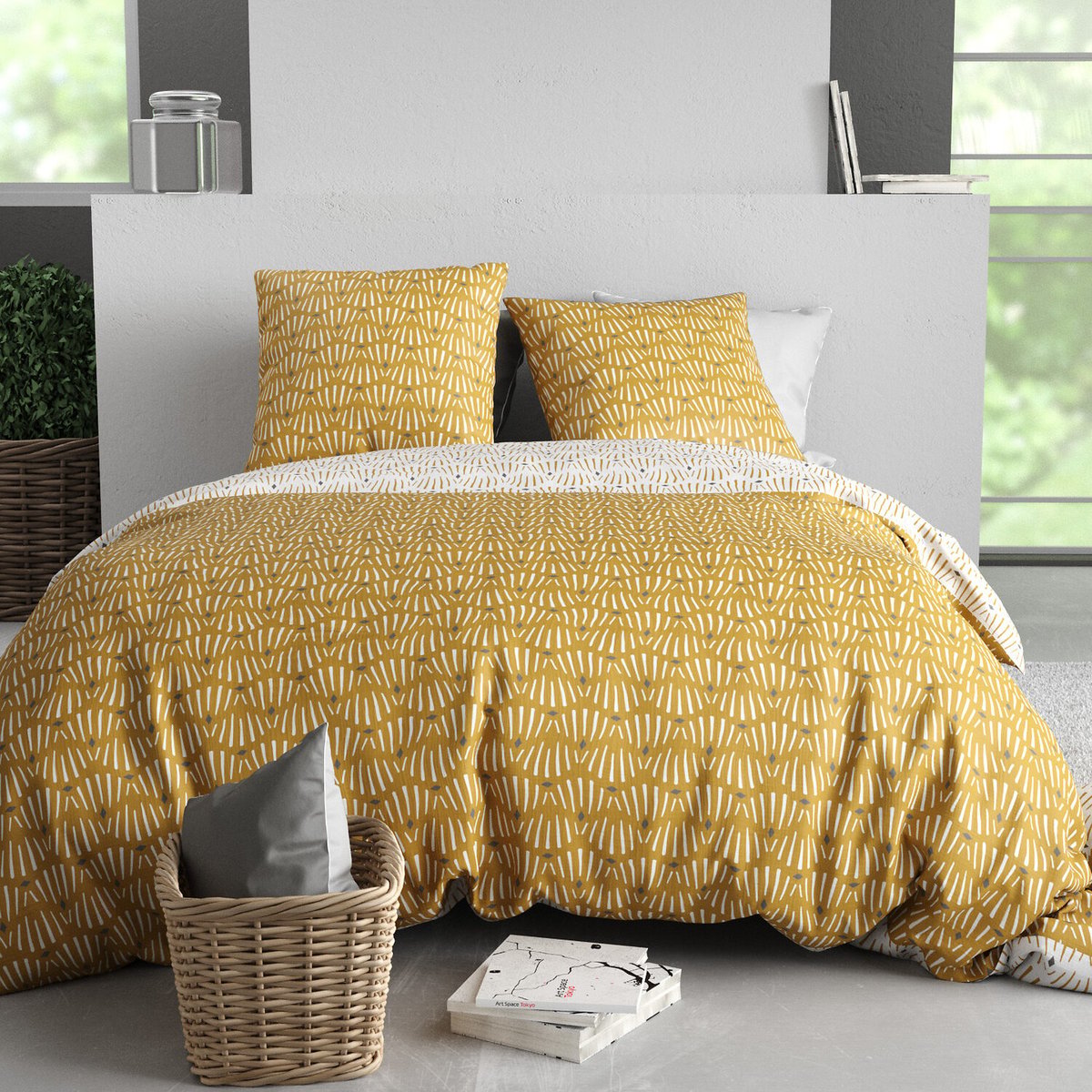 Parure housse de couette en polycoton imprimée, Rachel imprime, C DESIGN HOME TEXTILE