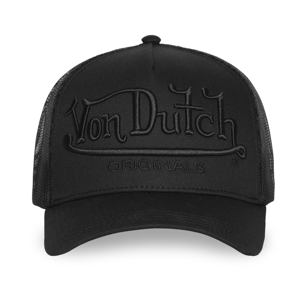 Casquette trucker EMBROIDERY noir, VON DUTCH