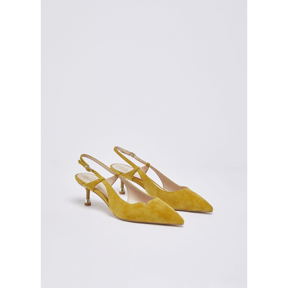 Slingbacks en daim moutarde, LIU JO