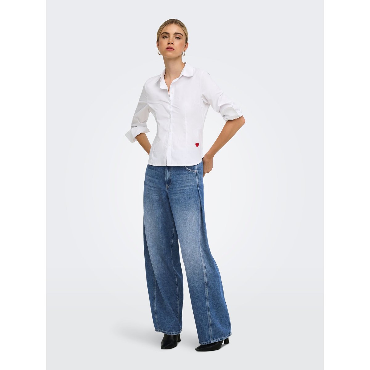 Jean À Jambe Large medium blue denim 1, ONLY