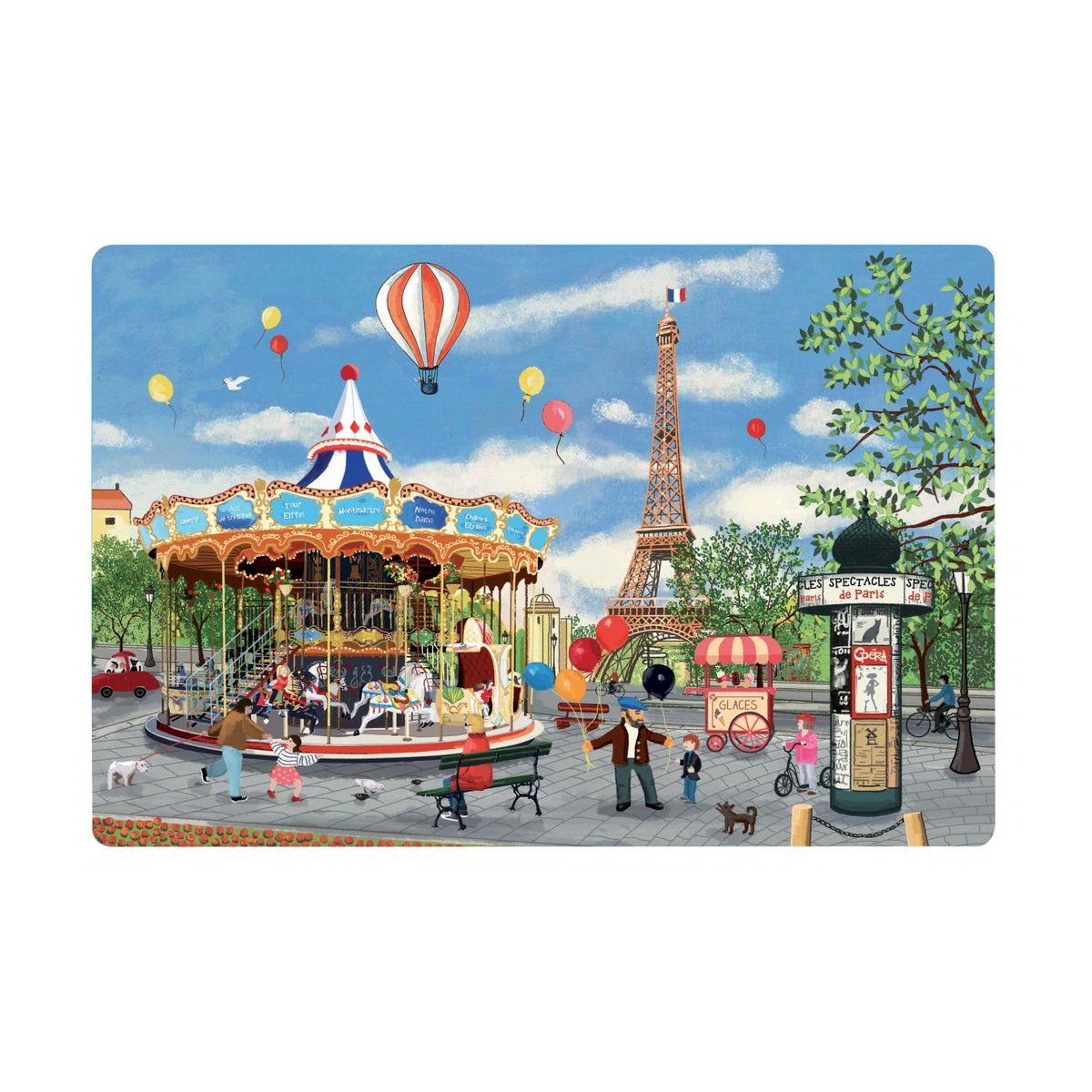 Set de table Carrousel Tour Eiffel assortis, WINKLER