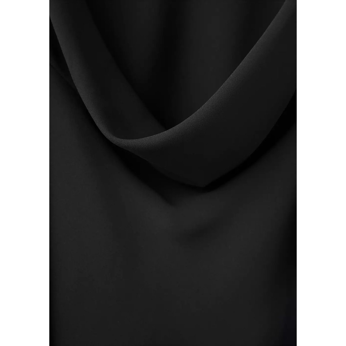 Haut satiné dos drapé noir, MANGO