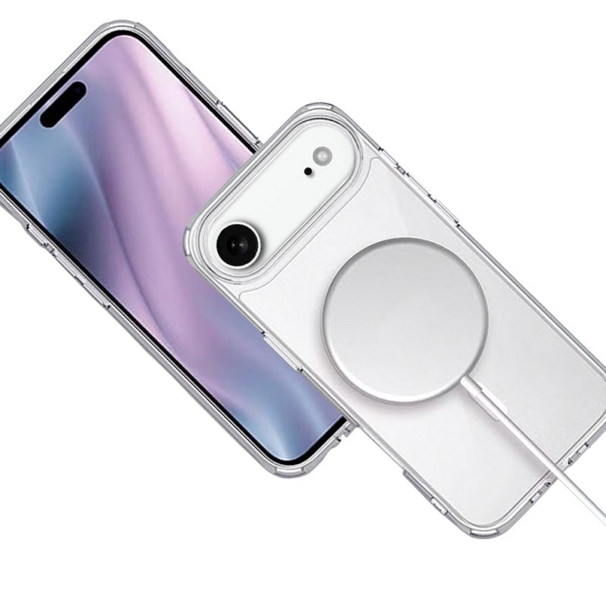 Coque anti-choc compatible magsafe iPhone 17 Air transparent, EVETANE
