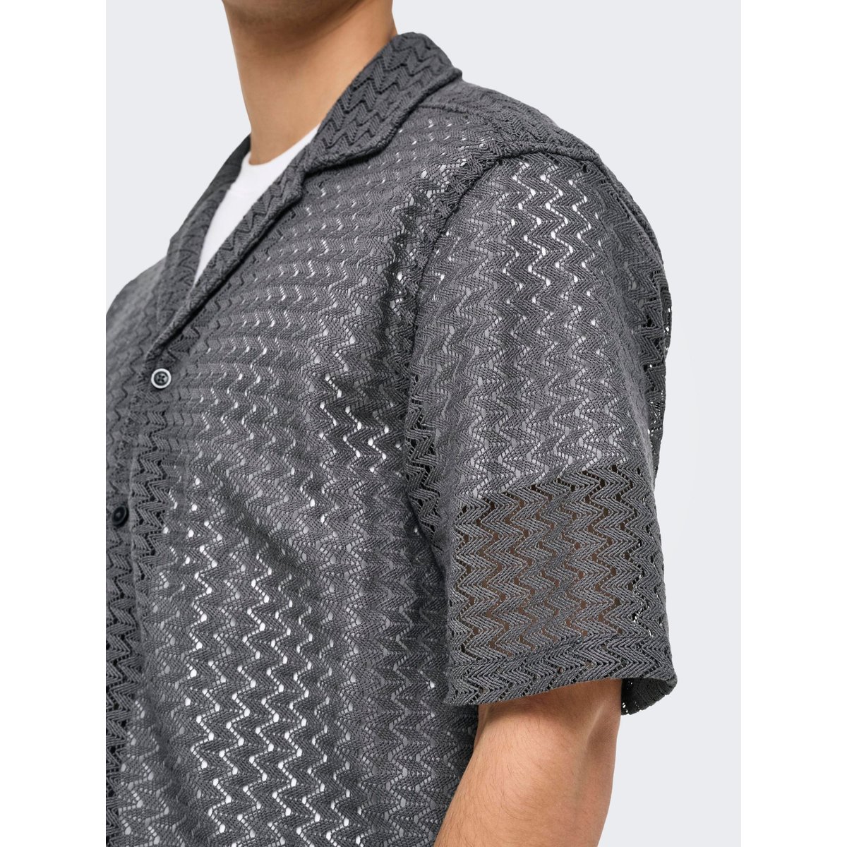 Chemise grey pinstripe, ONLY & SONS