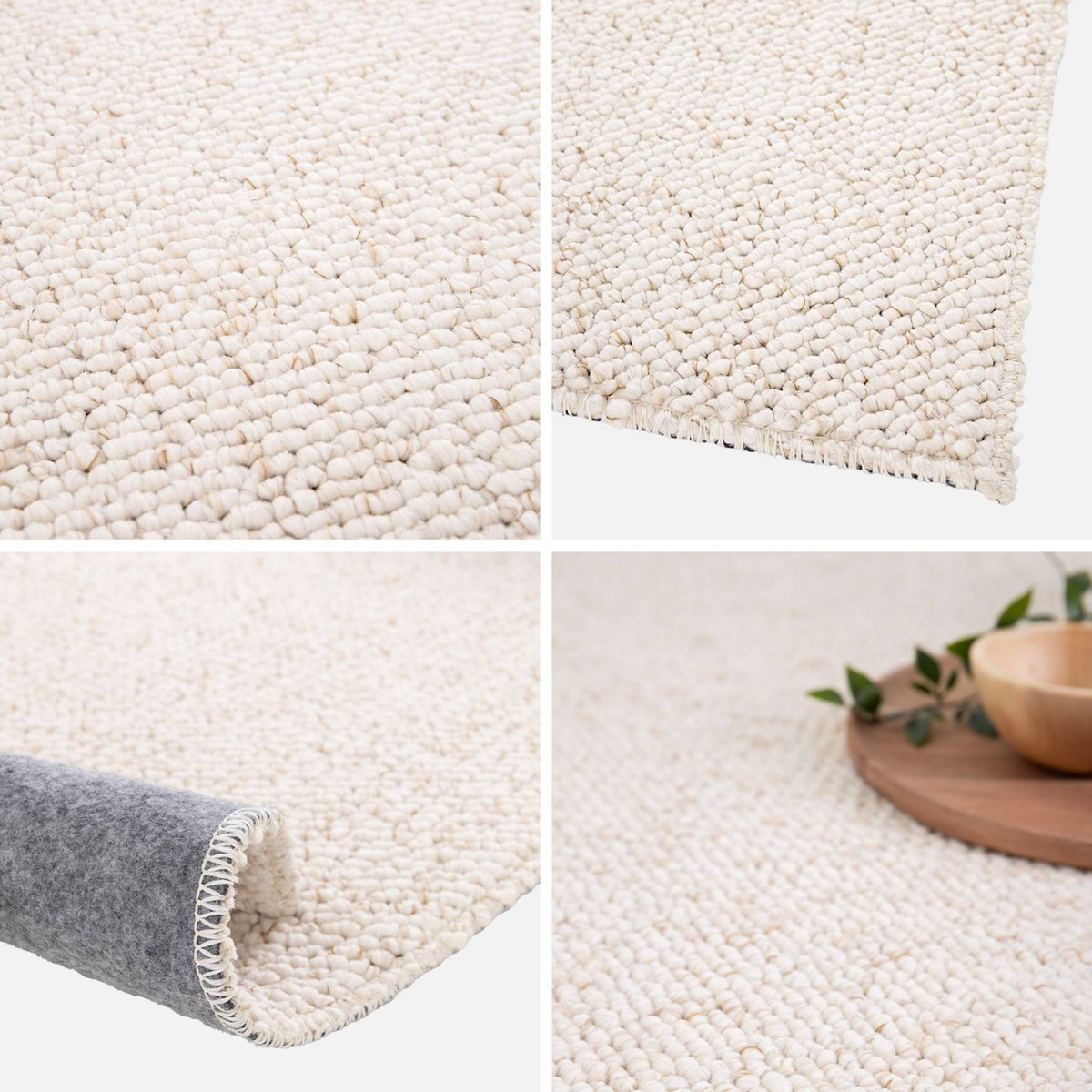 Tapis intérieur rectangulaire  WALTER crème chiné, SWEEEK