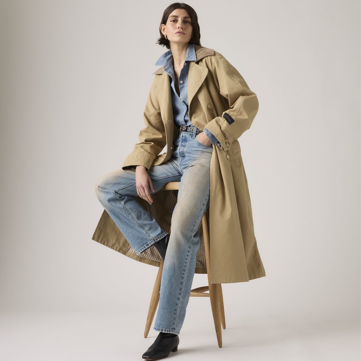 Trench long Classic Bree beige - travertine, LEVI'S
